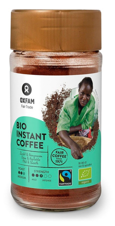 Caffè solubile Arabica/Robusta Tanzania Fair Trade biologico 100 g – Oxfam Fair Trade