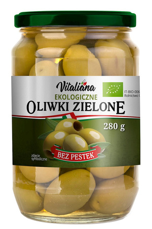 Olive verdi denocciolate in salamoia BIO 280 g - Vitaliana