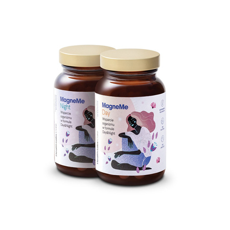 Magneme - Magnesio altamente assorbibile con vitamina B6 Integratore alimentare giorno e notte 120 capsule (2x60)