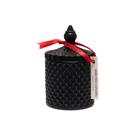 Candela di soia profumata per il periodo natalizio in cristallo nero 250ml - Your Candle