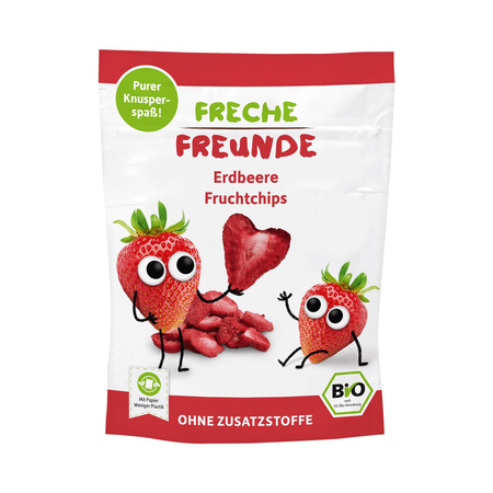 Chips di fragola per bambini senza glutine BIO 12 g – Freche Freunde