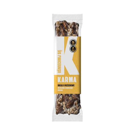 Barretta burro di arachidi, cioccolato belga 54 g – Karma Bars