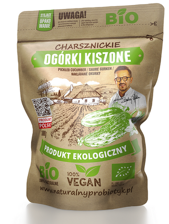 Ogórki kiszone BIO 1000/500 g Charsznickie