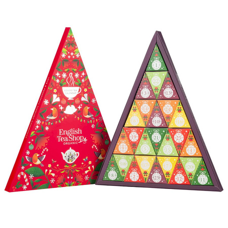 English Tea Shop, Calendario dell'Avvento BIO Albero di Natale Tè rosso 13 gusti, 25 piramidi