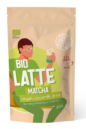 Matcha latte - Bevanda al cocco con Matcha biologico 200 g – Diet-Food