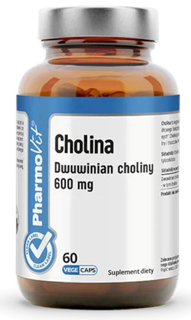 Colina (600 mg) integratore alimentare senza glutine 60 capsule - Pharmovit (Clean label)
