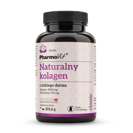 Collagene di merluzzo selvatico in polvere (5000 mg) integratore alimentare 101,6 g - Pharmovit
