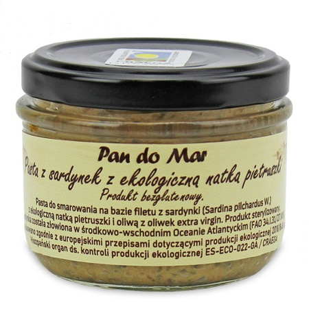 Pasta di sardine al prezzemolo BIO senza glutine 125 g (barattolo) - Pan Do Mar