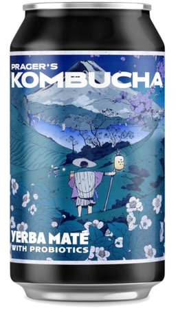 SET 6 x Lattina di kombucha Yerba Mate di Prager 330ml