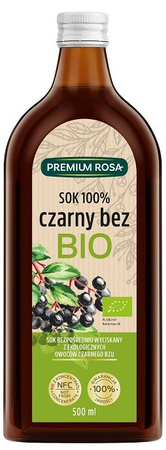 Succo di sambuco nero 100% biologico senza zucchero 500ml