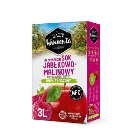 Frutteti Wincenta 100% succo di mela e lampone naturale