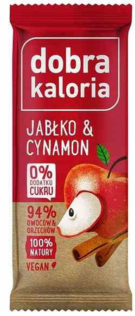 Barretta alla frutta mela e cannella 35 g – Dobra Kaloria