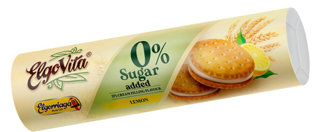 Biscotti con crema al limone senza zucchero 180 g – Elgovita