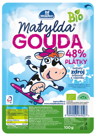 Formaggio Gouda a fette biologico 48% M.G. 100 g - Matylda