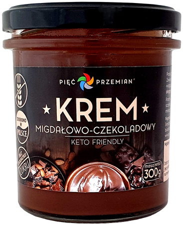 Crema di mandorle e cioccolato keto, 300 g – Pięć Przemian (Five Transformations)