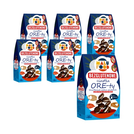 SET 6 x Biscotti senza glutine e senza zucchero tipo minerale 100 g