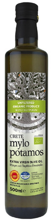Olio extravergine di oliva DOP Creta non filtrato bio 500 ml - MYLOPOTAMOS
