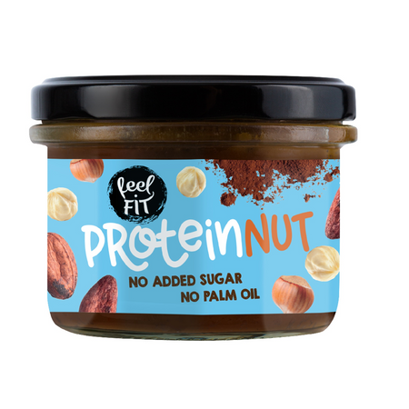 Crema spalmabile al cioccolato con nocciole senza zucchero 200 g – Feel Fit