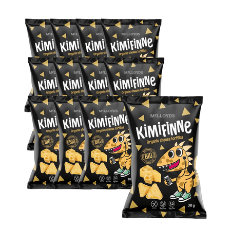 SET 12 x Patatine di mais nachos senza glutine al formaggio bio 30 g