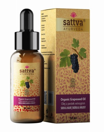 Olio per corpo e capelli ai semi d'uva biologico 50 ml - Sattva
