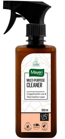 Concentrato detergente universale in spray con acqua di menta, vegano, certificato Ecolabel 500 ml – Mayeri