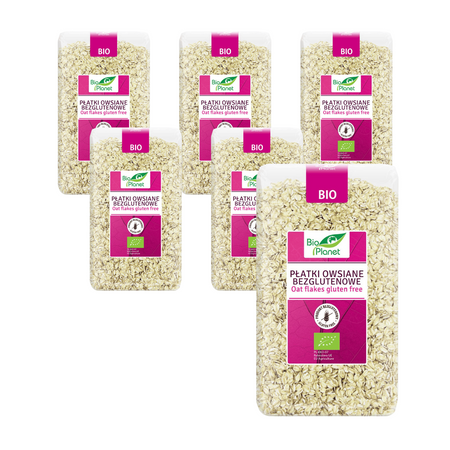 SET 6 x Fiocchi di avena senza glutine bio 600 g - Bio Planet