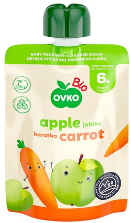 Purea di mele e carote dopo 6 mesi BIO 90 g