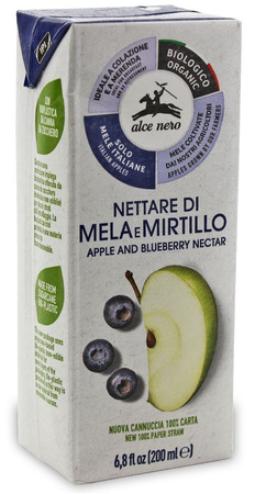 Nettare di mela e mirtilli Biologico 200 ml – Alce Nero