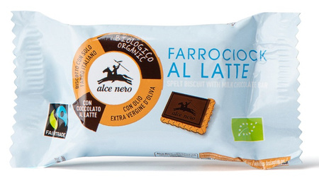 Biscotti di farro con cioccolato al latte Fair Trade Biologico 28 g – Alce Nero