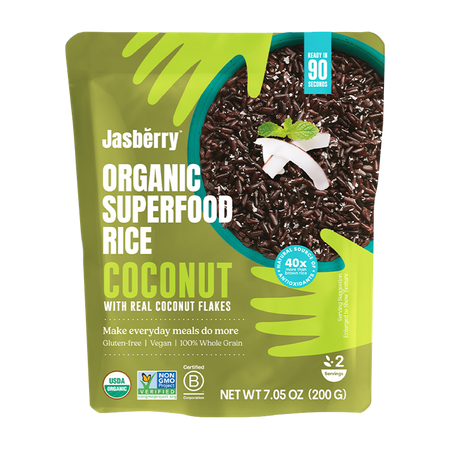Riso espresso integrale con scaglie di cocco senza glutine 200 g - Riso Jasberry (Calorie Watchers)