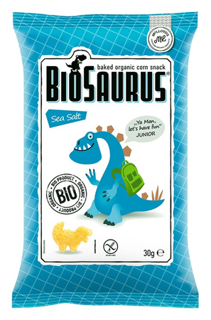 Soffietti di mais dinosauri con sale marino Senza Glutine biologici 30 g – Biosaurus