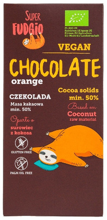 Cioccolato all'arancia senza glutine BIO 80 g (Super Fudgio)
