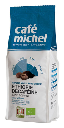 Caffè macinato decaffeinato Arabica 100% Etiopia Fair Trade 250 g - Cafe Michel
