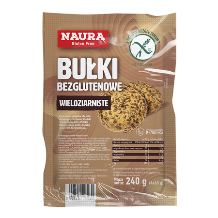 Panini senza glutine multicereali 240 g – Naura