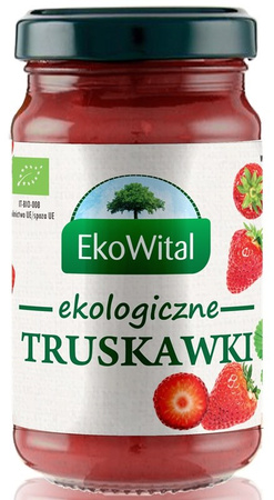 Mousse di fragole biologica senza zuccheri aggiunti 250 g – Ekowital