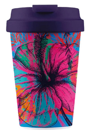 Tazza da viaggio con giardino colorato 350 ml - CHIC-MIC