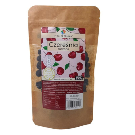 Ciliegie secche senza glutine e senza zuccheri aggiunti 250 g - Cinque Trasformazioni