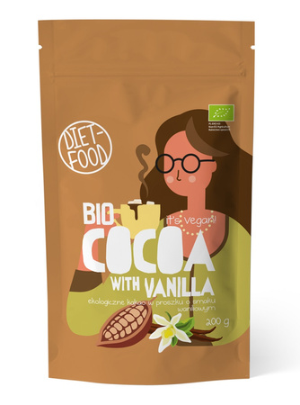 Cioccolato da bere al gusto di vaniglia bio 200 g - DIET-FOOD