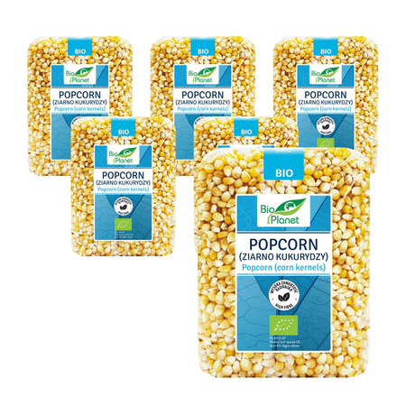 SET 6 x Popcorn (chicchi di mais) bio 1 kg