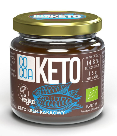 Crema keto al cacao con olio mct senza zuccheri aggiunti BIO 200 g - Cacao
