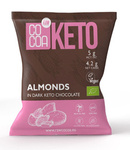 Mandorle ricoperte di cioccolato Keto con olio mct senza zucchero aggiunto bio 70 g - Cacao