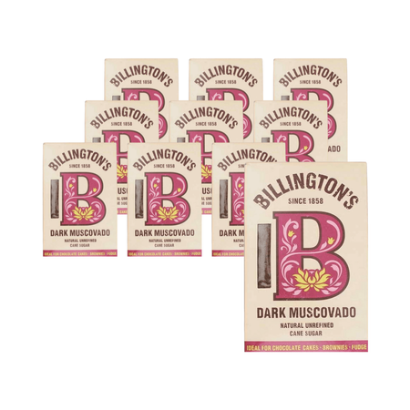 SET 10 x Zucchero di canna scuro Muscovado 500 g