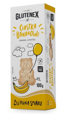 Biscotti alla banana senza glutine 100 g - GLUTENEX