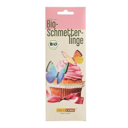 Farfalle decorative in wafer 3D bio (6 pezzi) 2 g - DEKOBACK