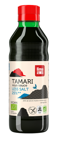Salsa di soia tamari 25% meno sale senza glutine bio 250 ml