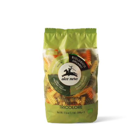 Pasta di semola tricolore fusilli biologici 500 g – Alce Nero