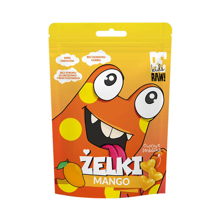Caramelle gommose senza zuccheri aggiunti, mango e frutto della passione 35 g – BeRaw!