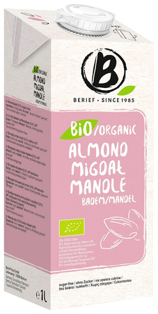 Bevanda di mandorle biologica senza zuccheri e senza glutine 1 l – Berief