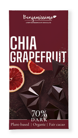 Chia cioccolato amaro - pompelmo senza glutine bio 60 g - BENJAMISSIMO