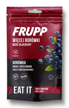 Frutta liofilizzata al mirtillo, senza glutine 15 g